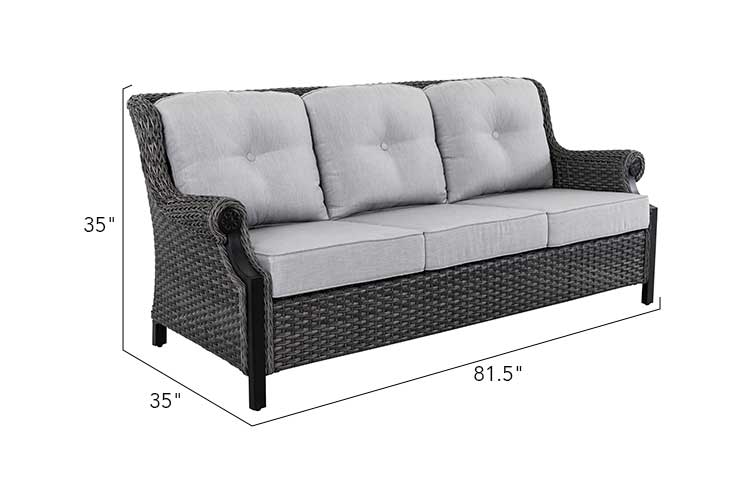 4-Piece Fire Pit Seating Set with Swivel Rocking Chairs