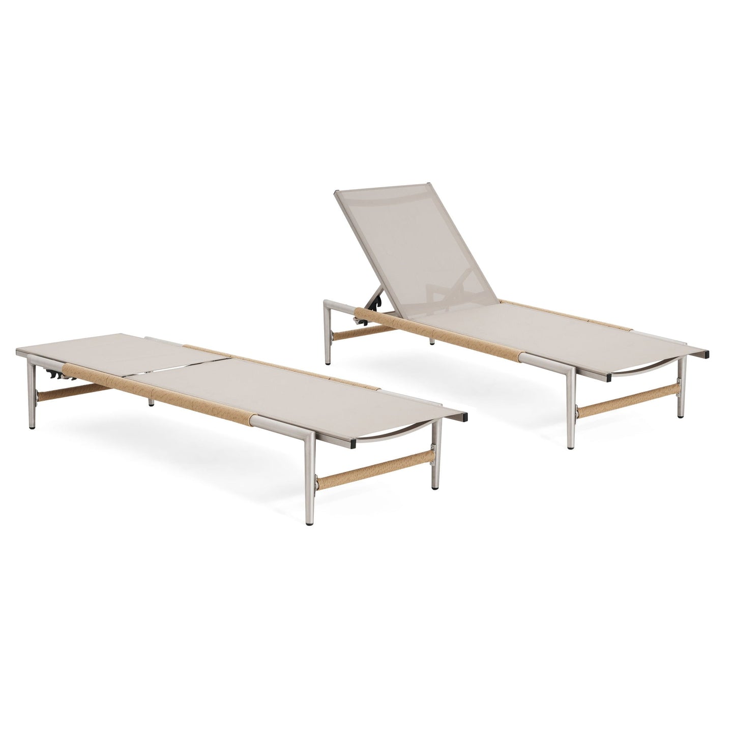 Aluminum Outdoor Chaise Lounge – Set of 2