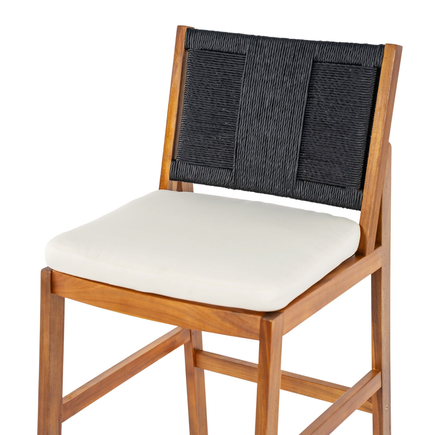 Acacia Wood Outdoor Bar Stools (Set of 2)