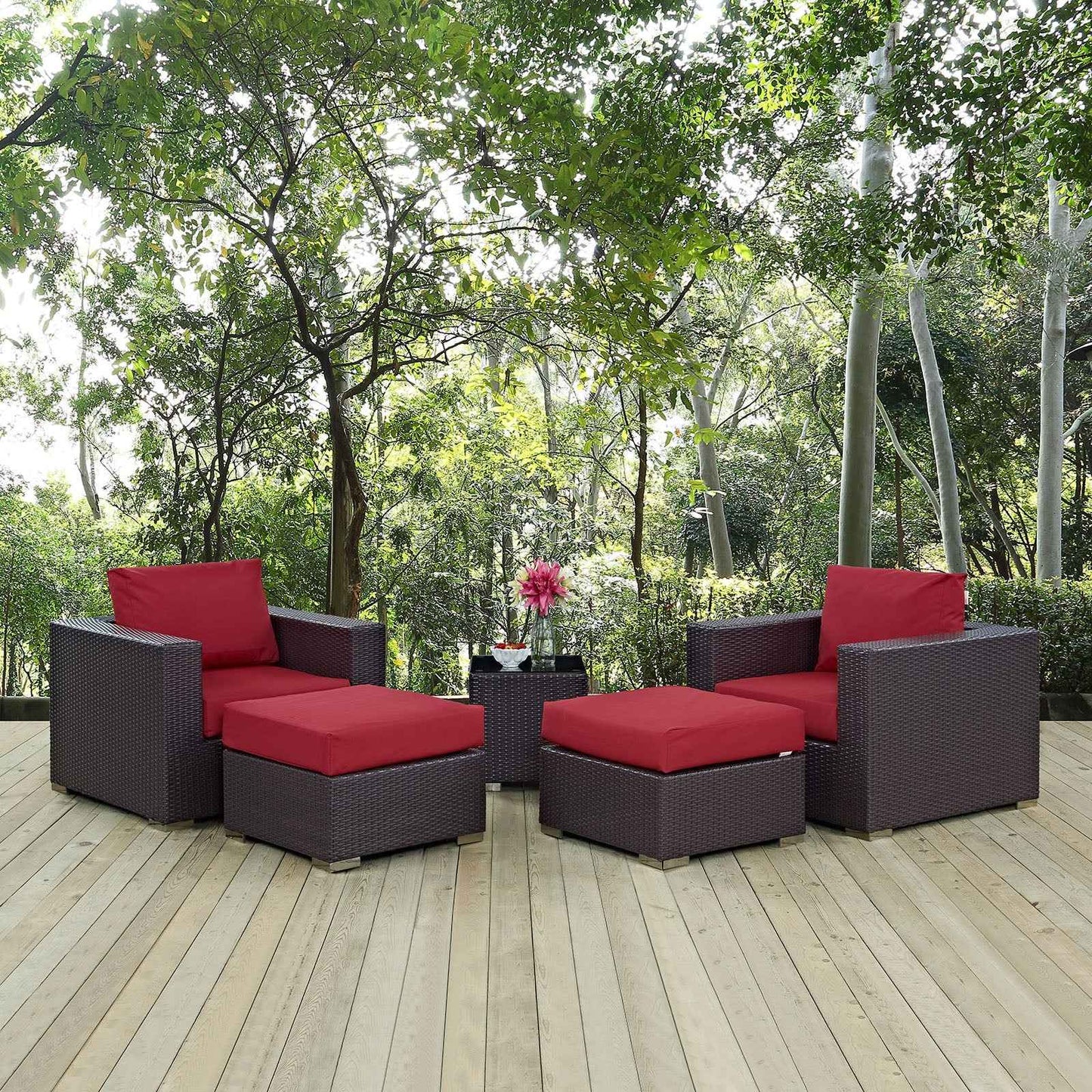 5-Piece Outdoor Sectional Set – Modern Patio Lounge