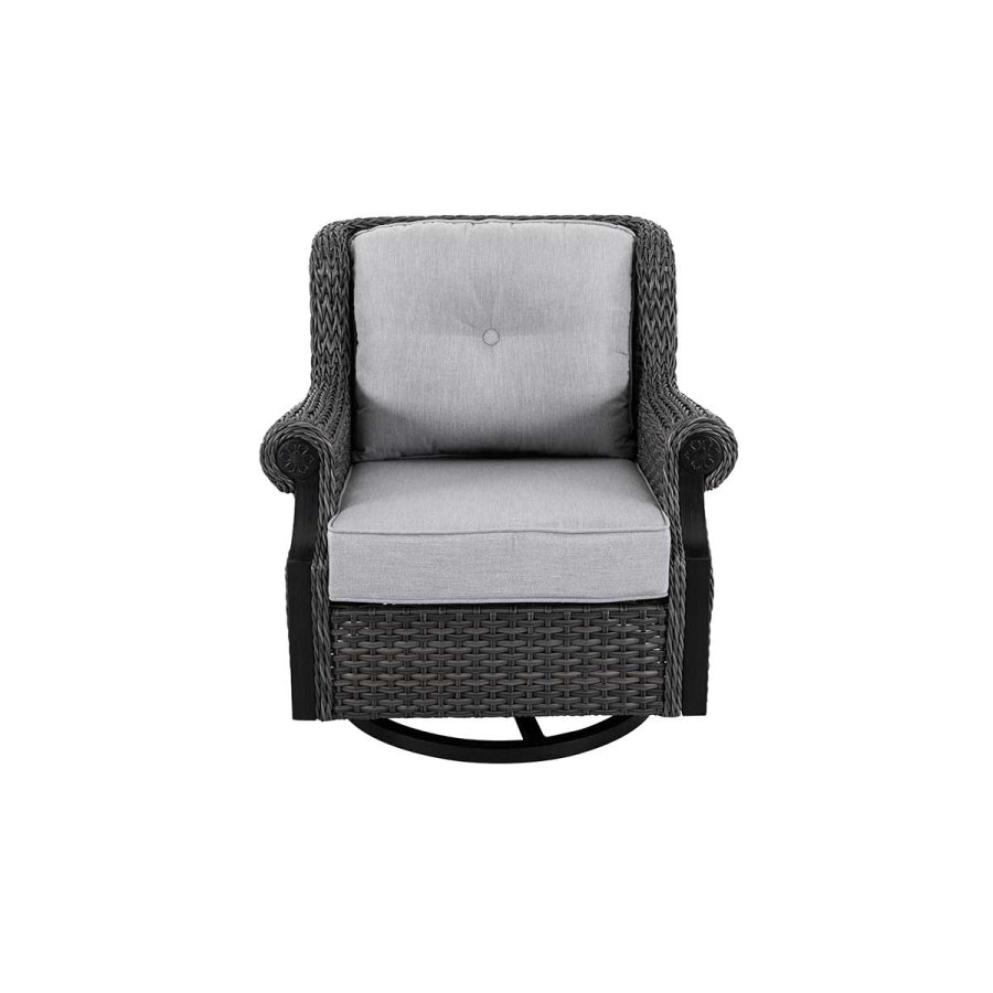 4-Piece Fire Pit Seating Set with Swivel Rocking Chairs