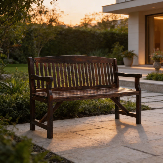 Natural Wood Outdoor Garden Bench