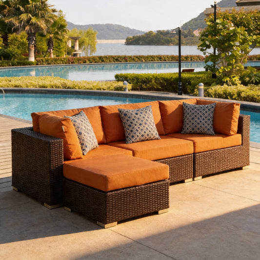 5-Piece Outdoor Sectional Set – Modern Patio Lounge