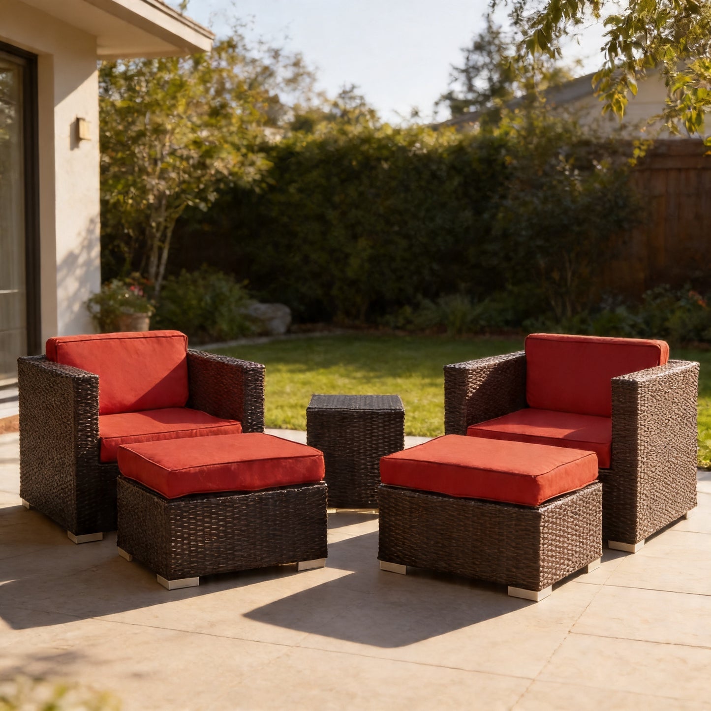5-Piece Outdoor Sectional Set – Modern Patio Lounge
