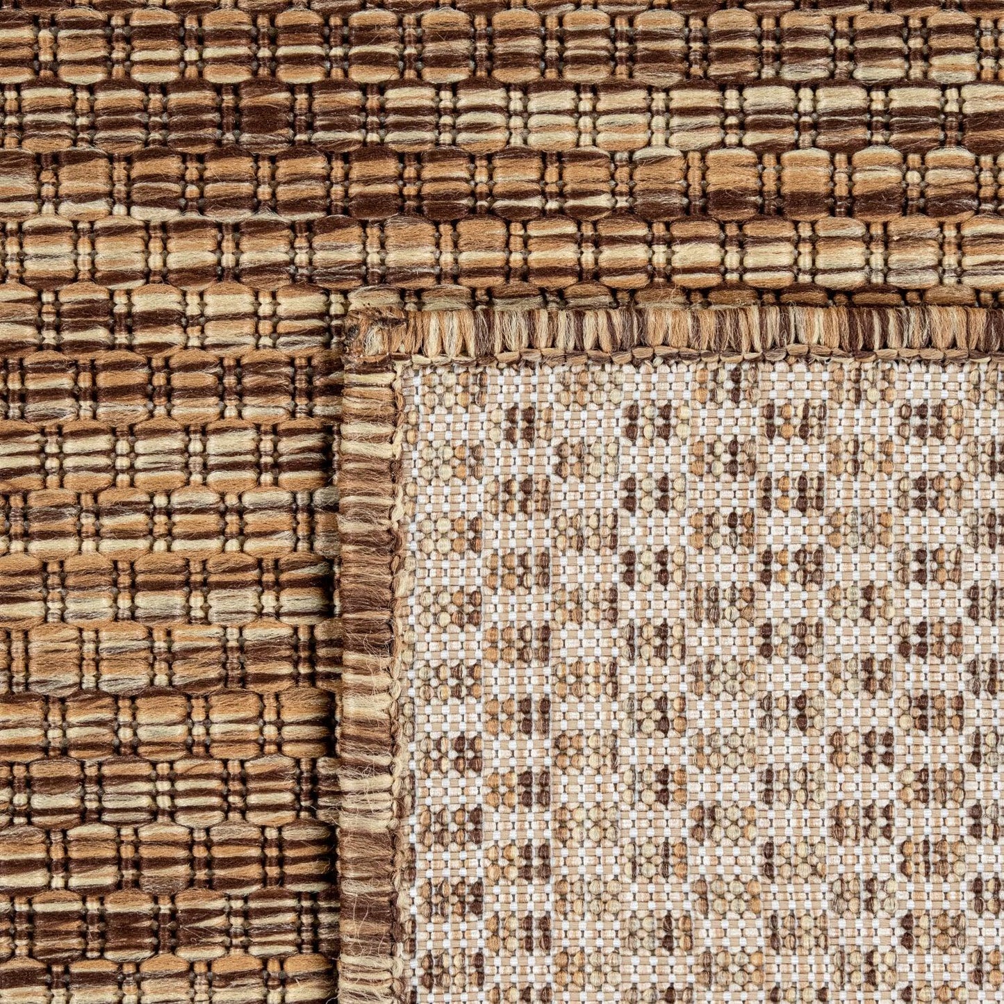 All-Weather Outdoor Rug – Earth Tone Textured Weave